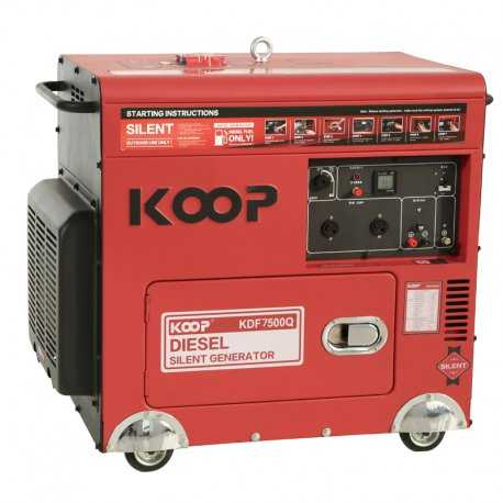 موتور برق دیزلی کم صدا کوپ مدل KDF7500Q